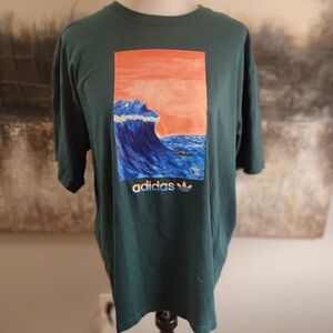 Adidas Green Graphic Men's T-Shirt